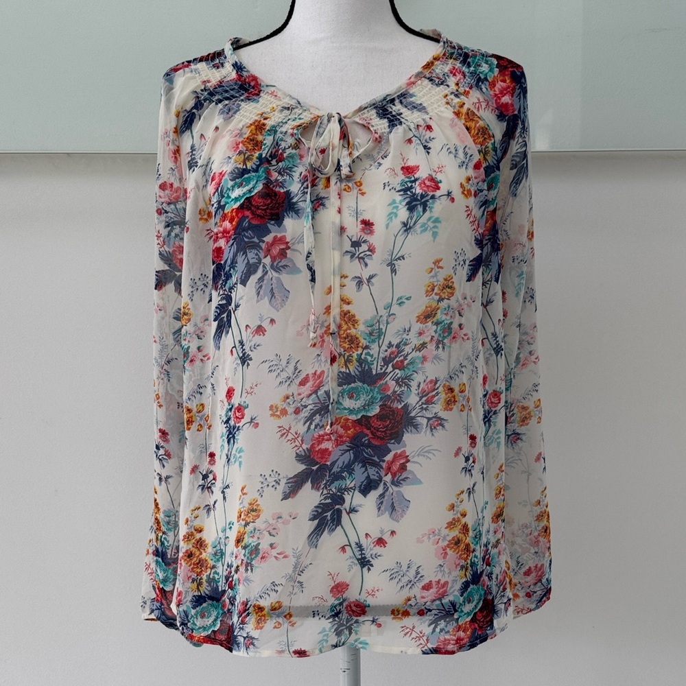 🌸 TIMING Floral Blouse – Off-Shoulder Look, Long Sleeve, Romantic Vibe 🌸